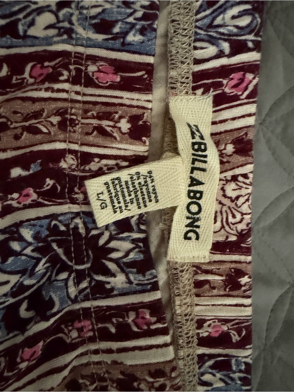 Billabong Multicolor Striped Floral Flare Pants - Picture 4 of 4